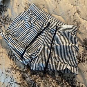 Nautica Blue and White Striped Shorts
